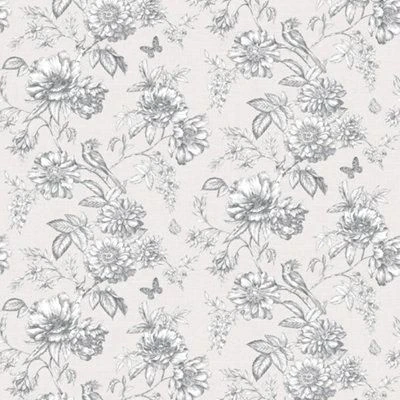 GoodHome Stanmer Beige Floral Mica Effect Textured Wallpaper 4 GoodHome Stanmer Beige Floral Mica Effect Textured Wallpaper - Image 2