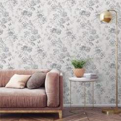 GoodHome Stanmer Beige Floral Mica Effect Textured Wallpaper 11 GoodHome Stanmer Beige Floral Mica Effect Textured Wallpaper -Trade Points goodhome stanmer beige floral mica effect textured wallpaper5059340410203 02i