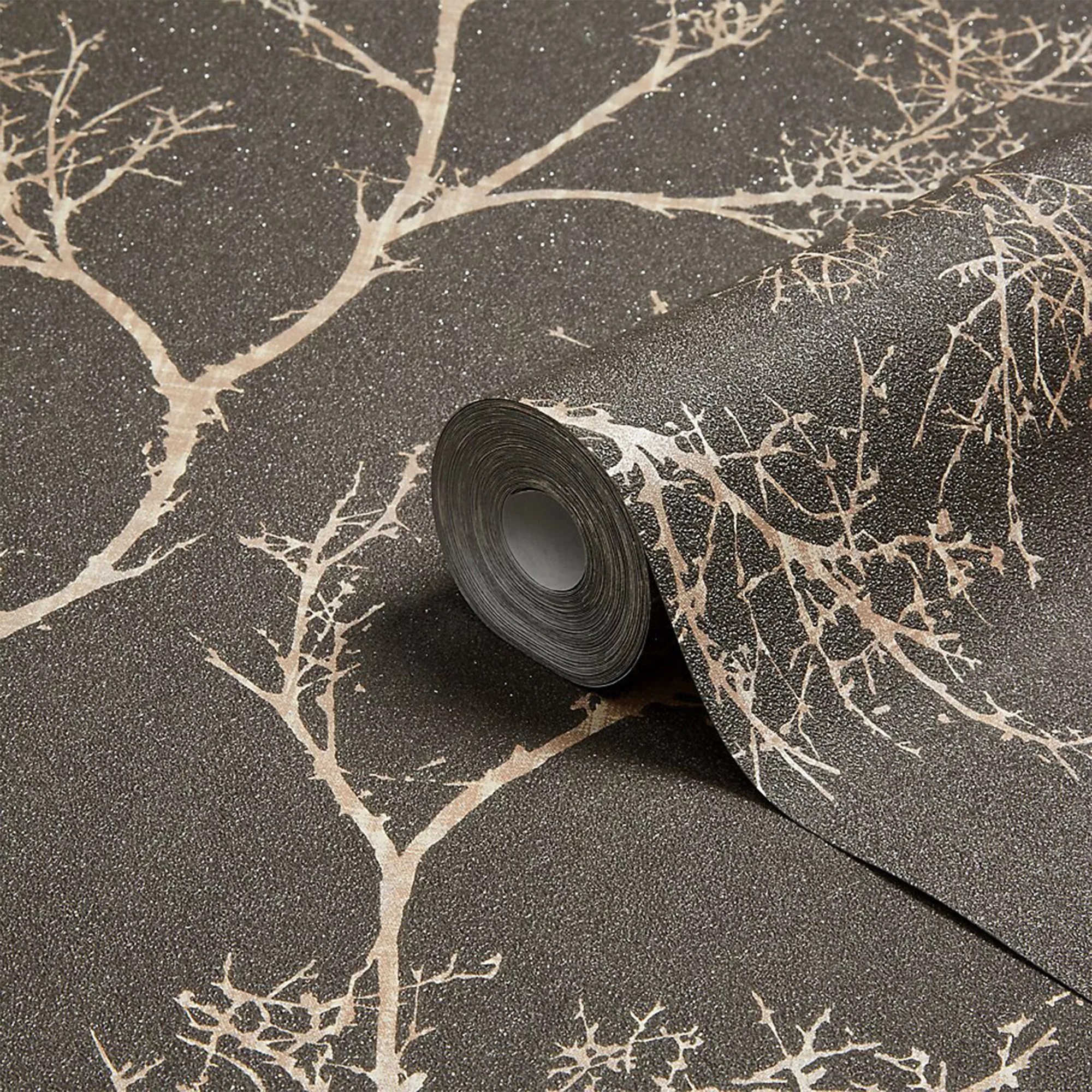 GoodHome Sudeley Brown Icy Tree Metallic Effect Textured Wallpaper 3 GoodHome Sudeley Brown Icy Tree Metallic Effect Textured Wallpaper