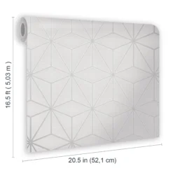 GoodHome Tattenhall Grey Geometric Metallic Effect Textured Wallpaper -Trade Points goodhome tattenhall grey geometric metallic effect textured wallpaper5059340410630 02t