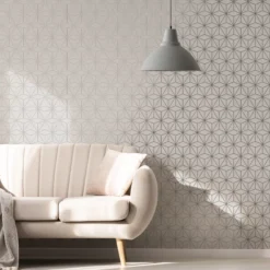 GoodHome Tattenhall Grey Geometric Metallic Effect Textured Wallpaper -Trade Points goodhome tattenhall grey geometric metallic effect textured wallpaper5059340410630 20i