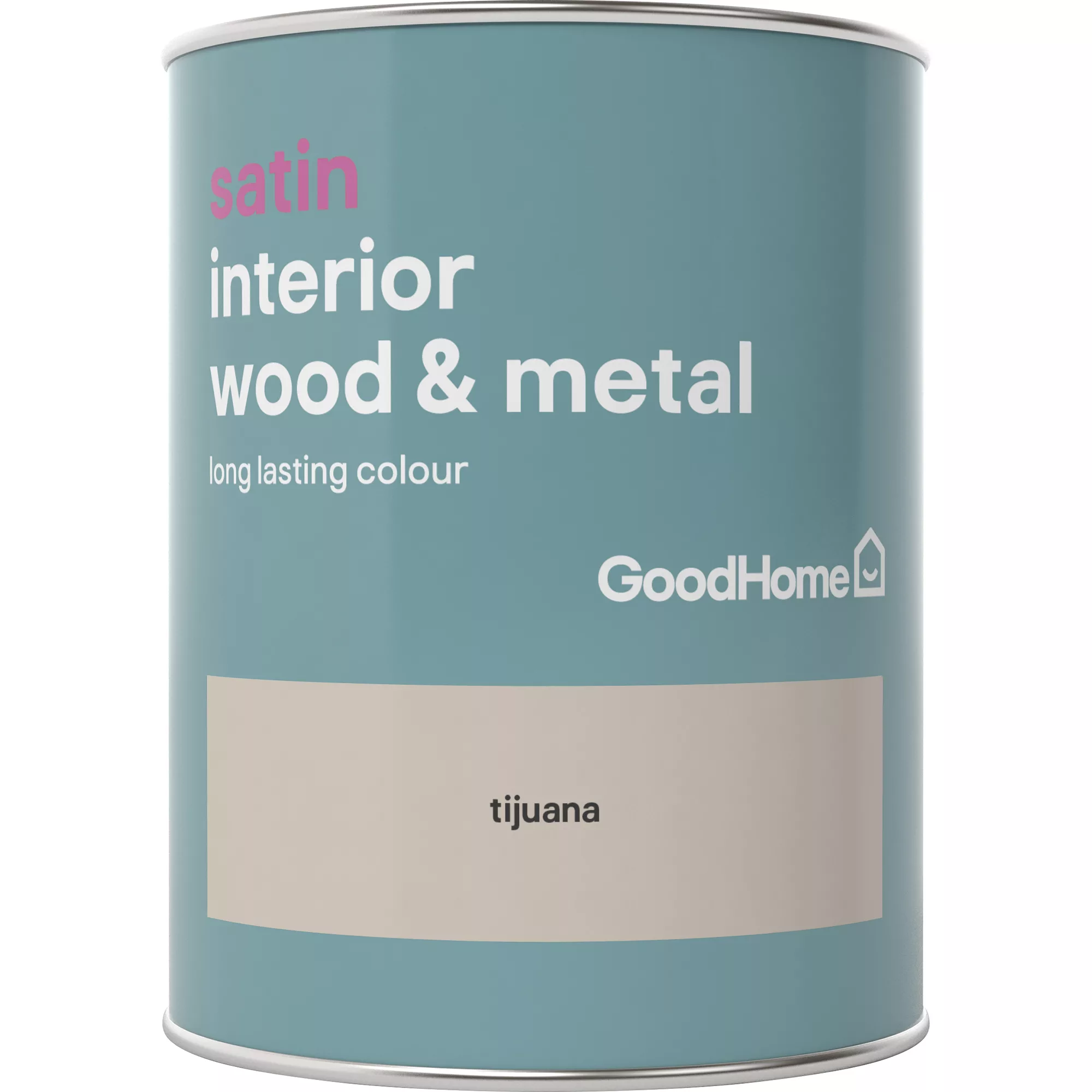 GoodHome Tijuana Satin Metal & Wood Paint, 750ml 4 GoodHome Tijuana Satin Metal & Wood Paint, 750ml - Image 2