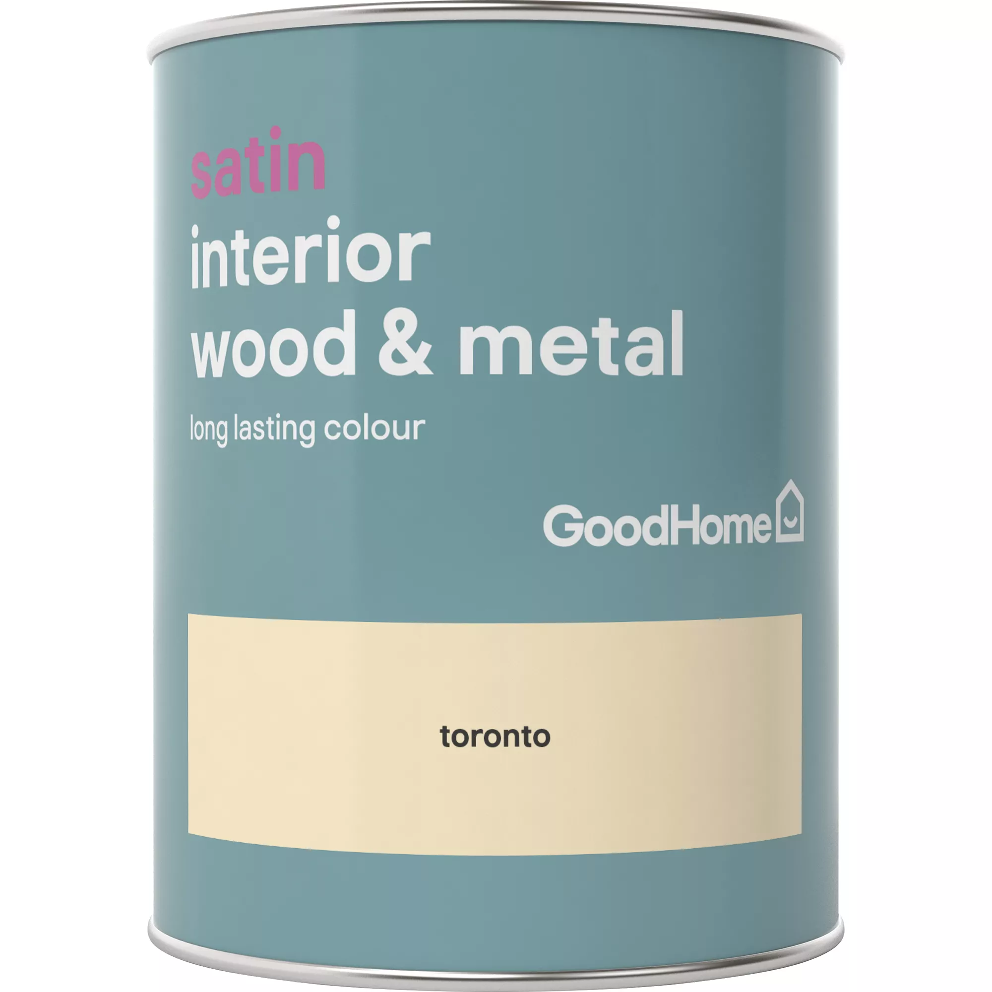 GoodHome Toronto Satin Metal & Wood Paint, 750ml 4 GoodHome Toronto Satin Metal & Wood Paint, 750ml - Image 2