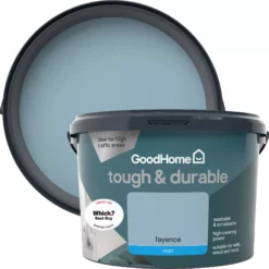GoodHome Tough & Durable Fayence Matt Emulsion Paint, 2.5L
