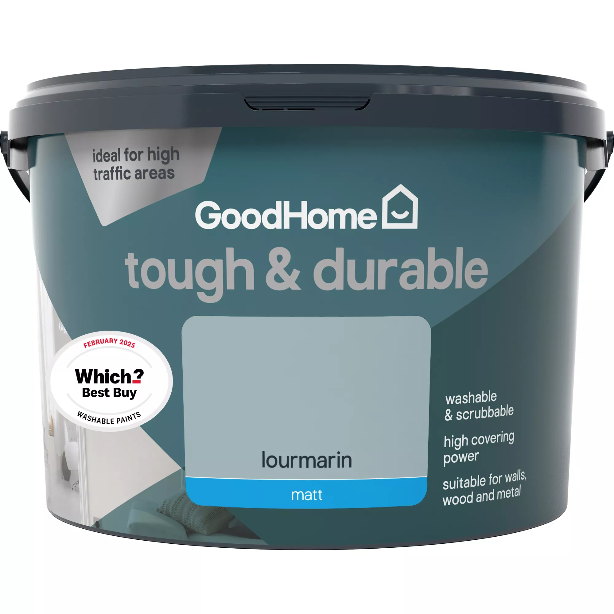 GoodHome Tough & Durable Lourmarin Matt Emulsion Paint, 2.5L 4 GoodHome Tough & Durable Lourmarin Matt Emulsion Paint, 2.5L - Image 2