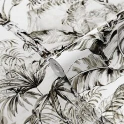 Trade Points -Trade Points goodhome turman black white tropical matt mural5059340411095 36c