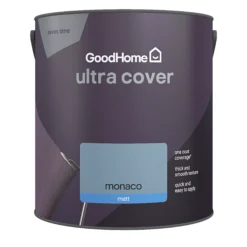 GoodHome Ultra Cover Monaco Matt Emulsion Paint, 2.5L -Trade Points goodhome ultra cover monaco matt emulsion paint 2 5l5059340273693 02c