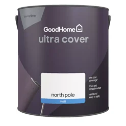 GoodHome Ultra Cover North Pole Matt Emulsion Paint, 2.5L 12 GoodHome Ultra Cover North Pole Matt Emulsion Paint, 2.5L -Trade Points goodhome ultra cover north pole matt emulsion paint 2 5l5059340273600 02c
