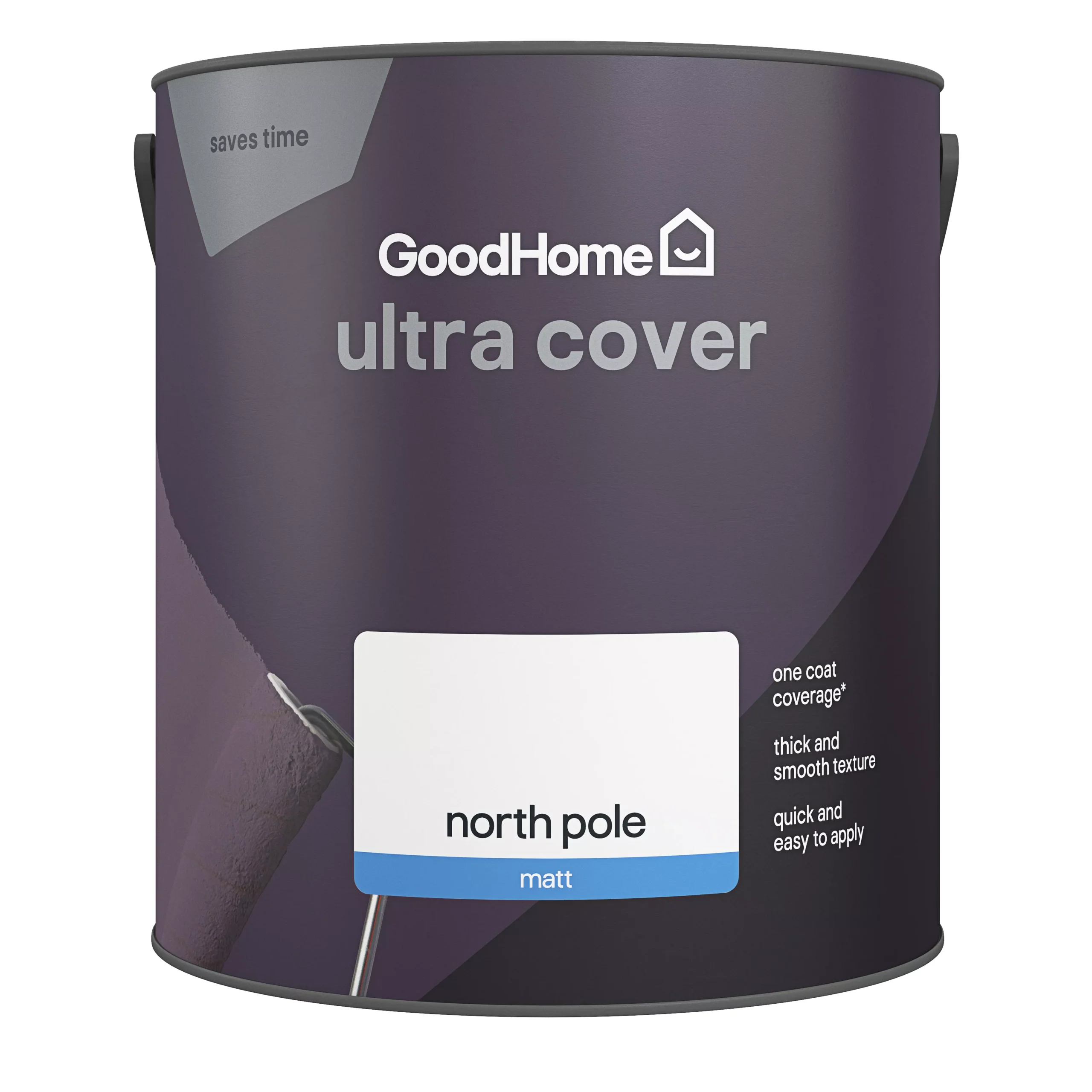 GoodHome Ultra Cover North Pole Matt Emulsion Paint, 2.5L 5 GoodHome Ultra Cover North Pole Matt Emulsion Paint, 2.5L - Image 3