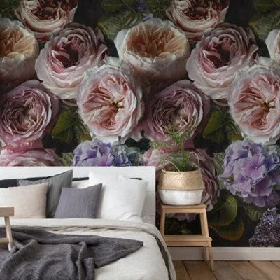 GoodHome Vanad Pink & Purple Dramatic Floral Matt Mural 3 GoodHome Vanad Pink & Purple Dramatic Floral Matt Mural