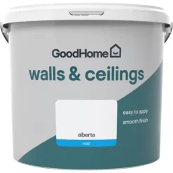 GoodHome Walls & Ceilings Alberta Matt Emulsion Paint, 5L -Trade Points goodhome walls ceilings alberta matt emulsion paint 5l3663602592389 02c
