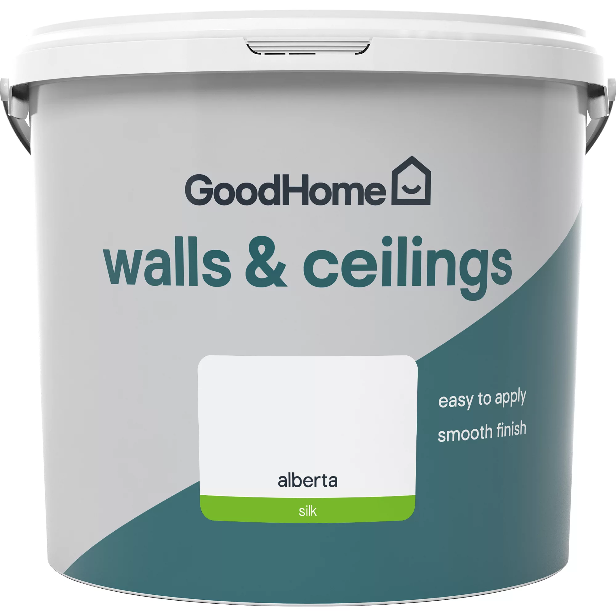 GoodHome Walls & Ceilings Alberta Silk Emulsion Paint, 5L 4 GoodHome Walls & Ceilings Alberta Silk Emulsion Paint, 5L - Image 2
