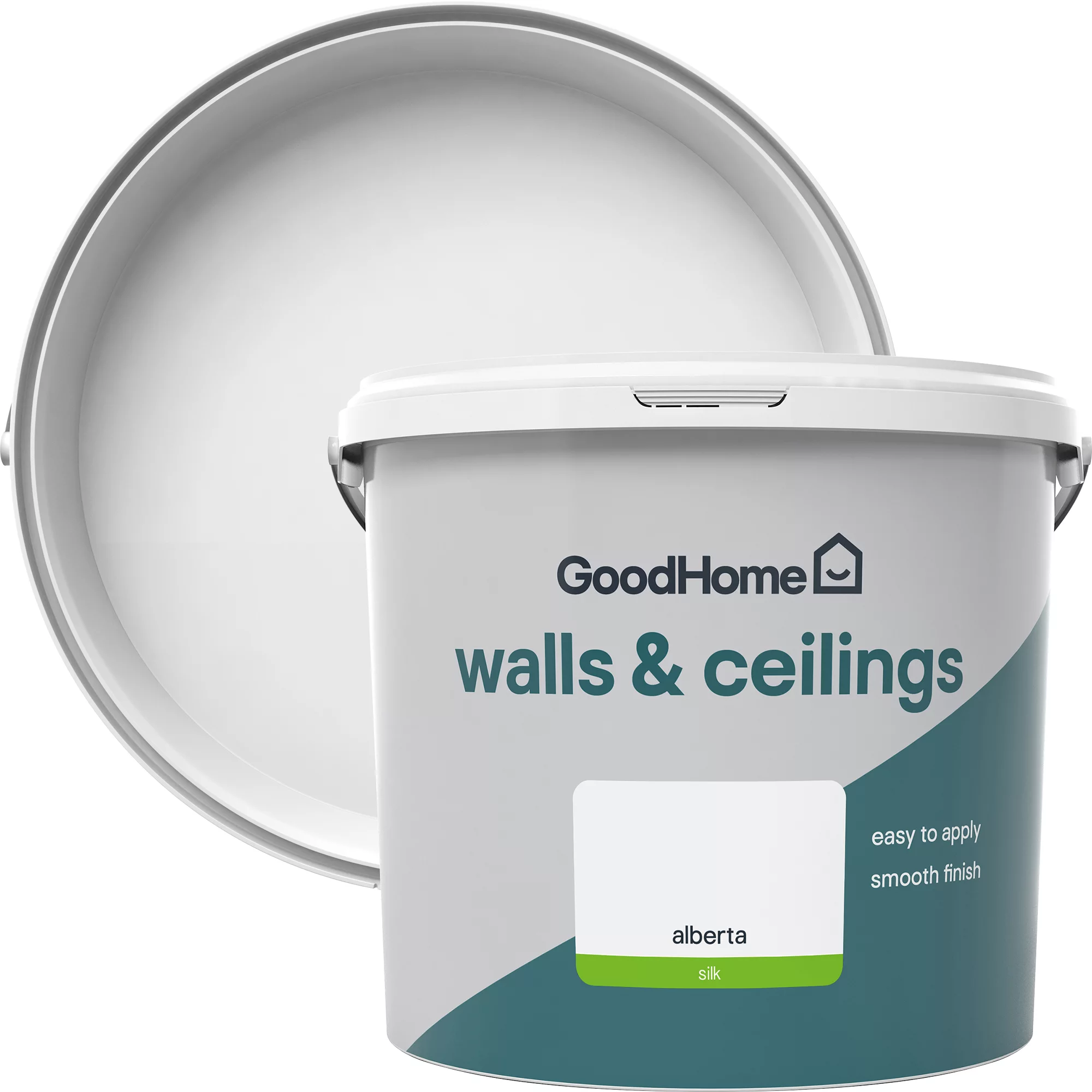 GoodHome Walls & Ceilings Alberta Silk Emulsion Paint, 5L 3 GoodHome Walls & Ceilings Alberta Silk Emulsion Paint, 5L