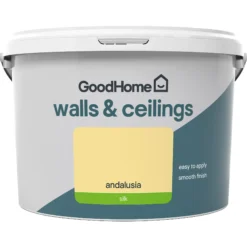 GoodHome Walls & Ceilings Andalusia Silk Emulsion Paint, 2.5L -Trade Points goodhome walls ceilings andalusia silk emulsion paint 2 5l3663602599753 02c
