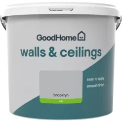 GoodHome Walls & Ceilings Brooklyn Silk Emulsion Paint, 5L -Trade Points goodhome walls ceilings brooklyn silk emulsion paint 5l3663602596424 02c