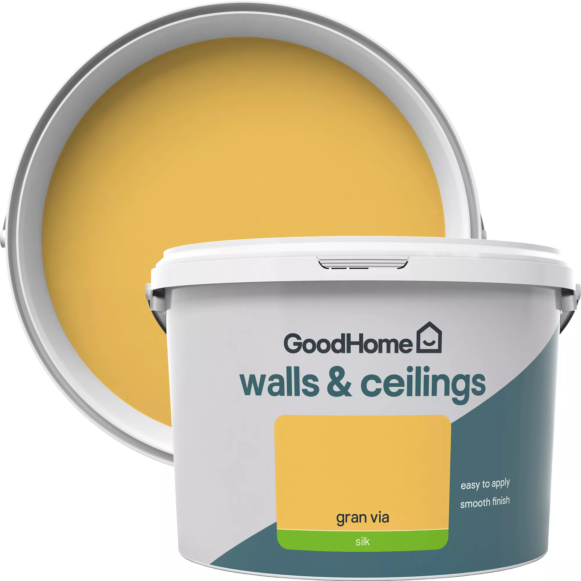 GoodHome Walls & Ceilings Gran Via Silk Emulsion Paint, 2.5L 3 GoodHome Walls & Ceilings Gran Via Silk Emulsion Paint, 2.5L
