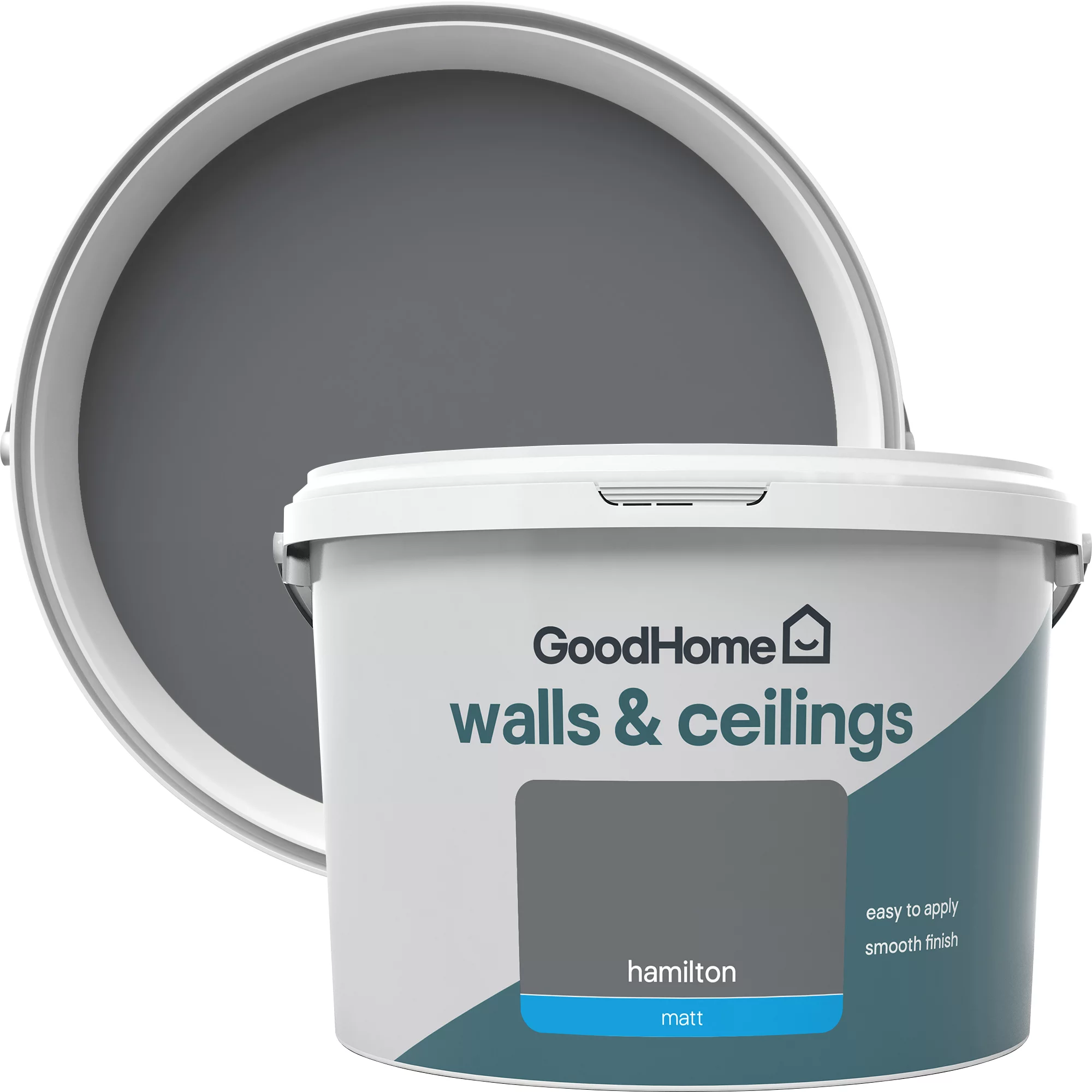 GoodHome Walls & Ceilings Hamilton Matt Emulsion Paint, 2.5L 3 GoodHome Walls & Ceilings Hamilton Matt Emulsion Paint, 2.5L