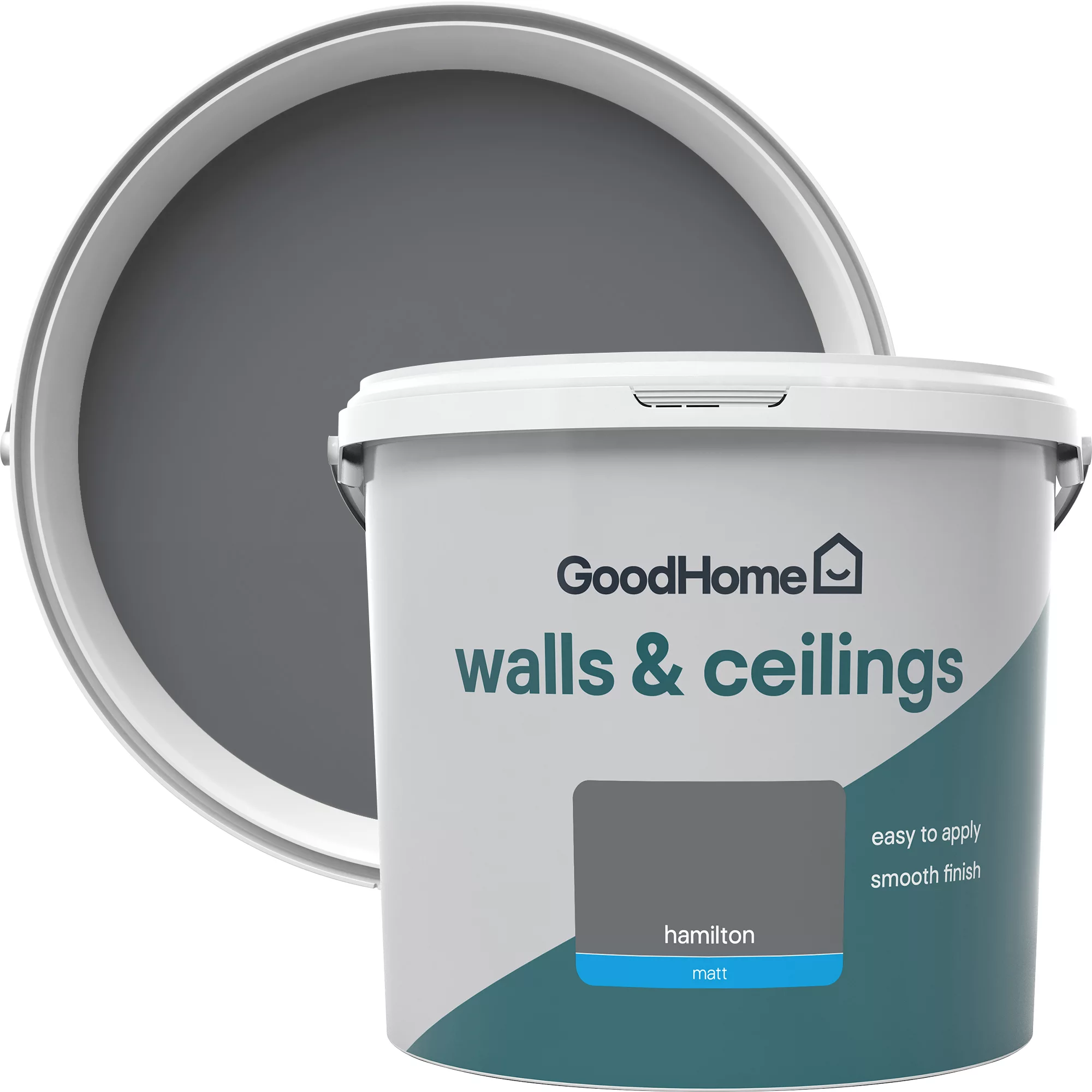 GoodHome Walls & Ceilings Hamilton Matt Emulsion Paint, 5L 3 GoodHome Walls & Ceilings Hamilton Matt Emulsion Paint, 5L