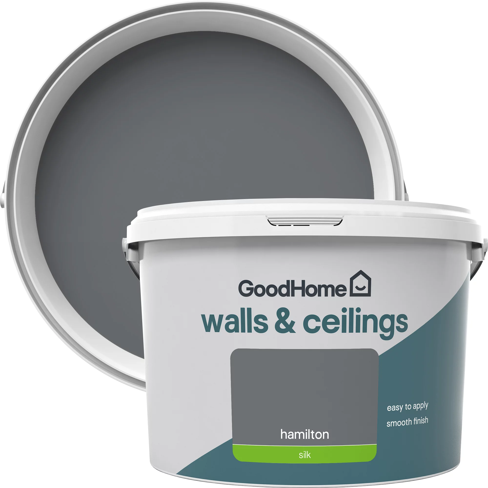 GoodHome Walls & Ceilings Hamilton Silk Emulsion Paint, 2.5L 3 GoodHome Walls & Ceilings Hamilton Silk Emulsion Paint, 2.5L