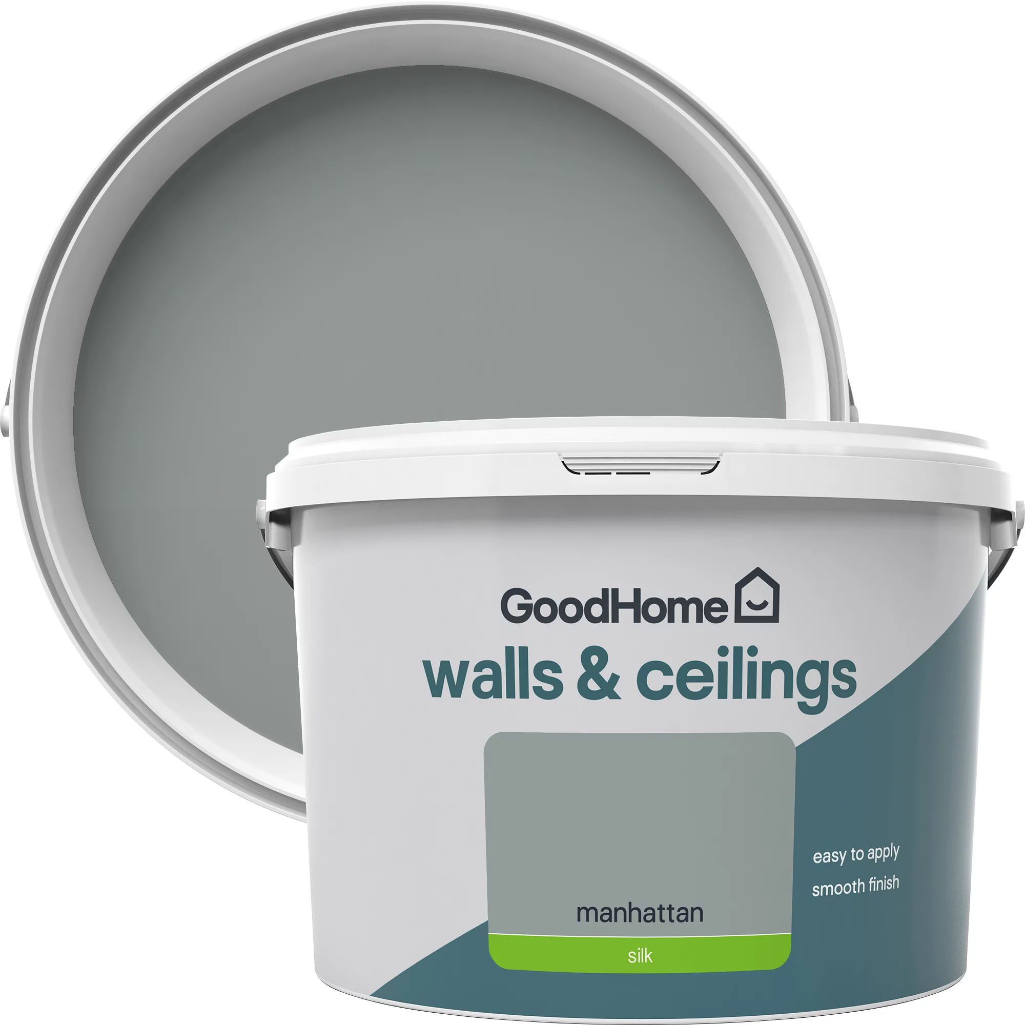 GoodHome Walls & Ceilings Manhattan Silk Emulsion Paint, 2.5L 3 GoodHome Walls & Ceilings Manhattan Silk Emulsion Paint, 2.5L