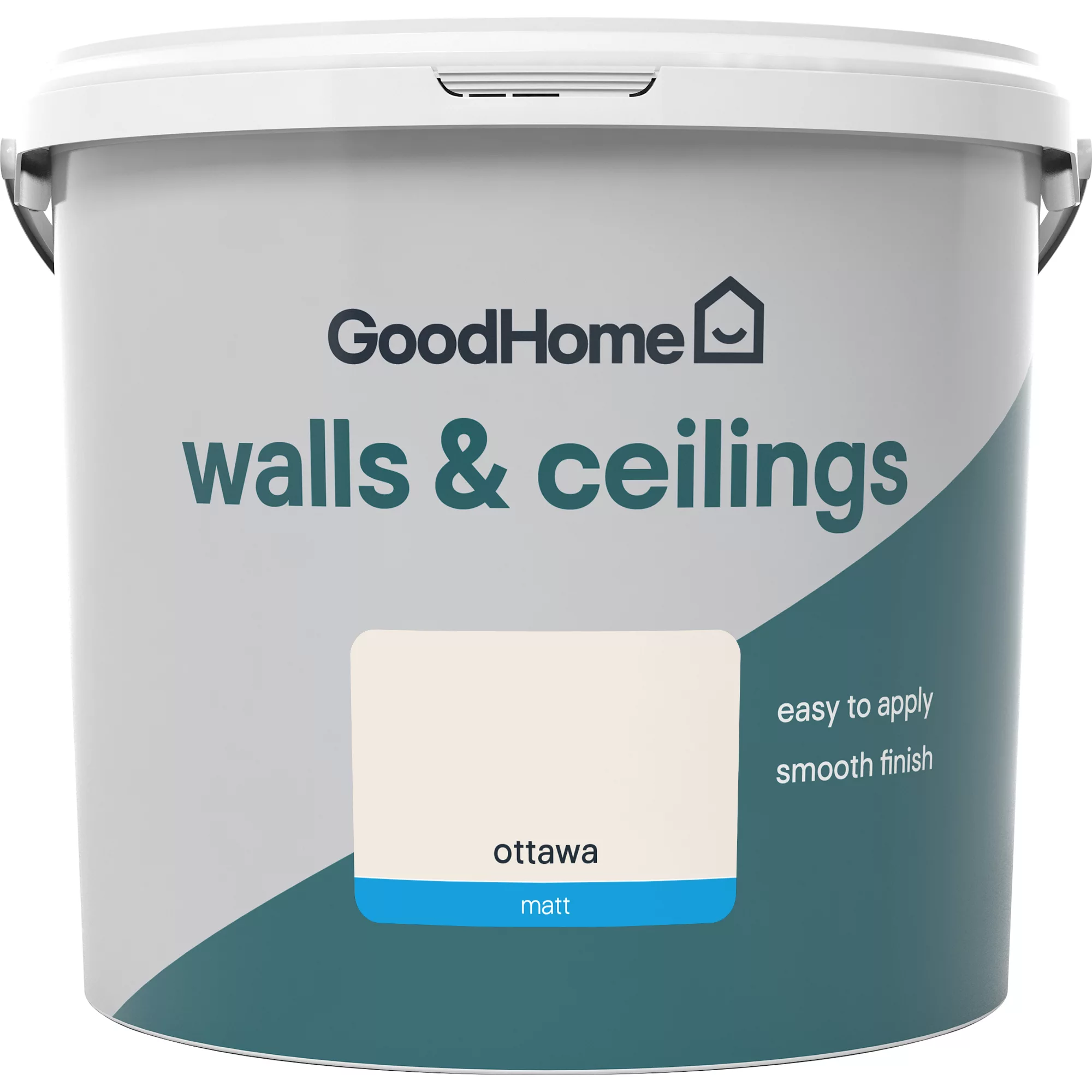 GoodHome Walls & Ceilings Ottawa Matt Emulsion Paint, 5L 4 GoodHome Walls & Ceilings Ottawa Matt Emulsion Paint, 5L - Image 2