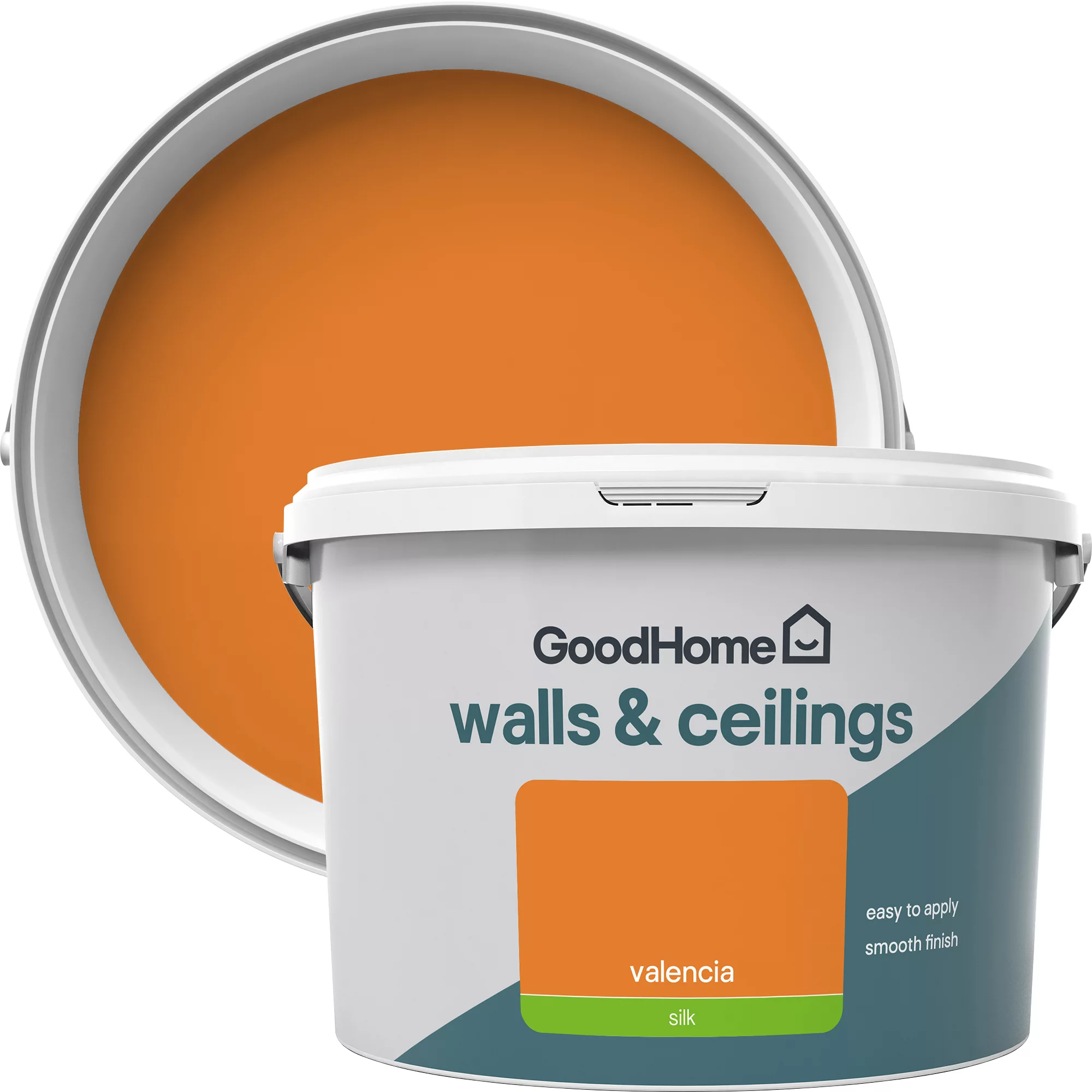 GoodHome Walls & Ceilings Valencia Silk Emulsion Paint, 2.5L 3 GoodHome Walls & Ceilings Valencia Silk Emulsion Paint, 2.5L