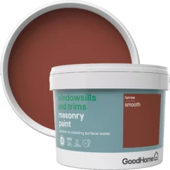 GoodHome Windowsills & Trims Harrow Smooth Matt Masonry Paint, 2.5L