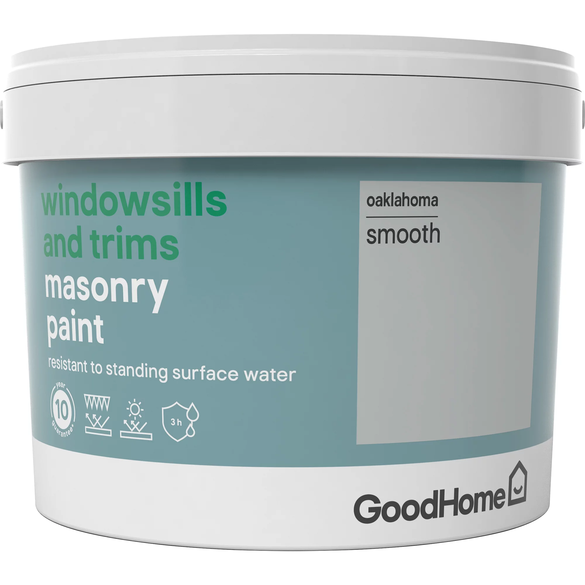 GoodHome Windowsills & Trims Oaklahoma Smooth Matt Masonry Paint, 2.5L 4 GoodHome Windowsills & Trims Oaklahoma Smooth Matt Masonry Paint, 2.5L - Image 2