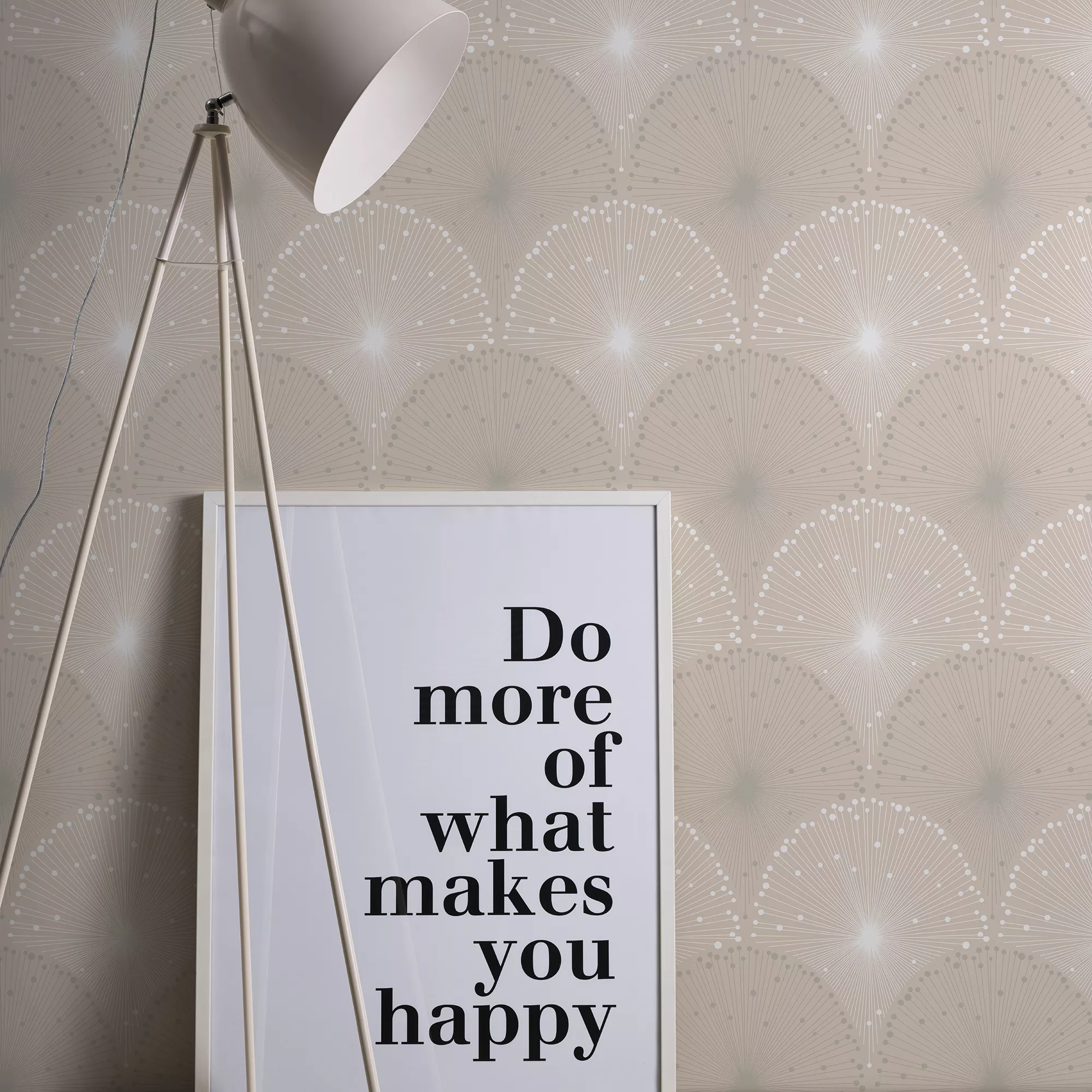 GoodHome Zamia Beige Art Deco Silver Effect Textured Wallpaper 7 GoodHome Zamia Beige Art Deco Silver Effect Textured Wallpaper - Image 5