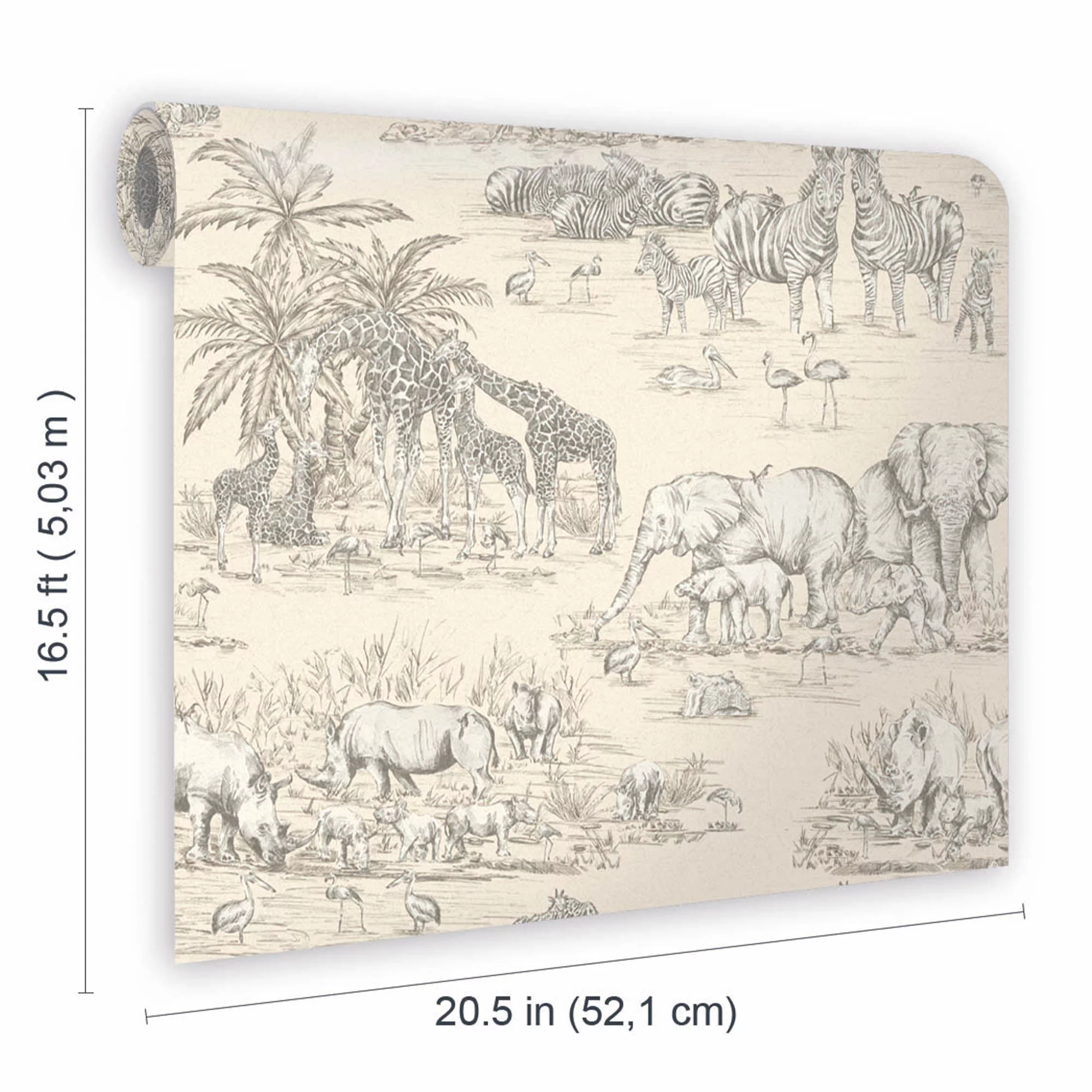 GoodHome Zircon Cream Watering Hole Metallic Effect Smooth Wallpaper 7 GoodHome Zircon Cream Watering Hole Metallic Effect Smooth Wallpaper - Image 5