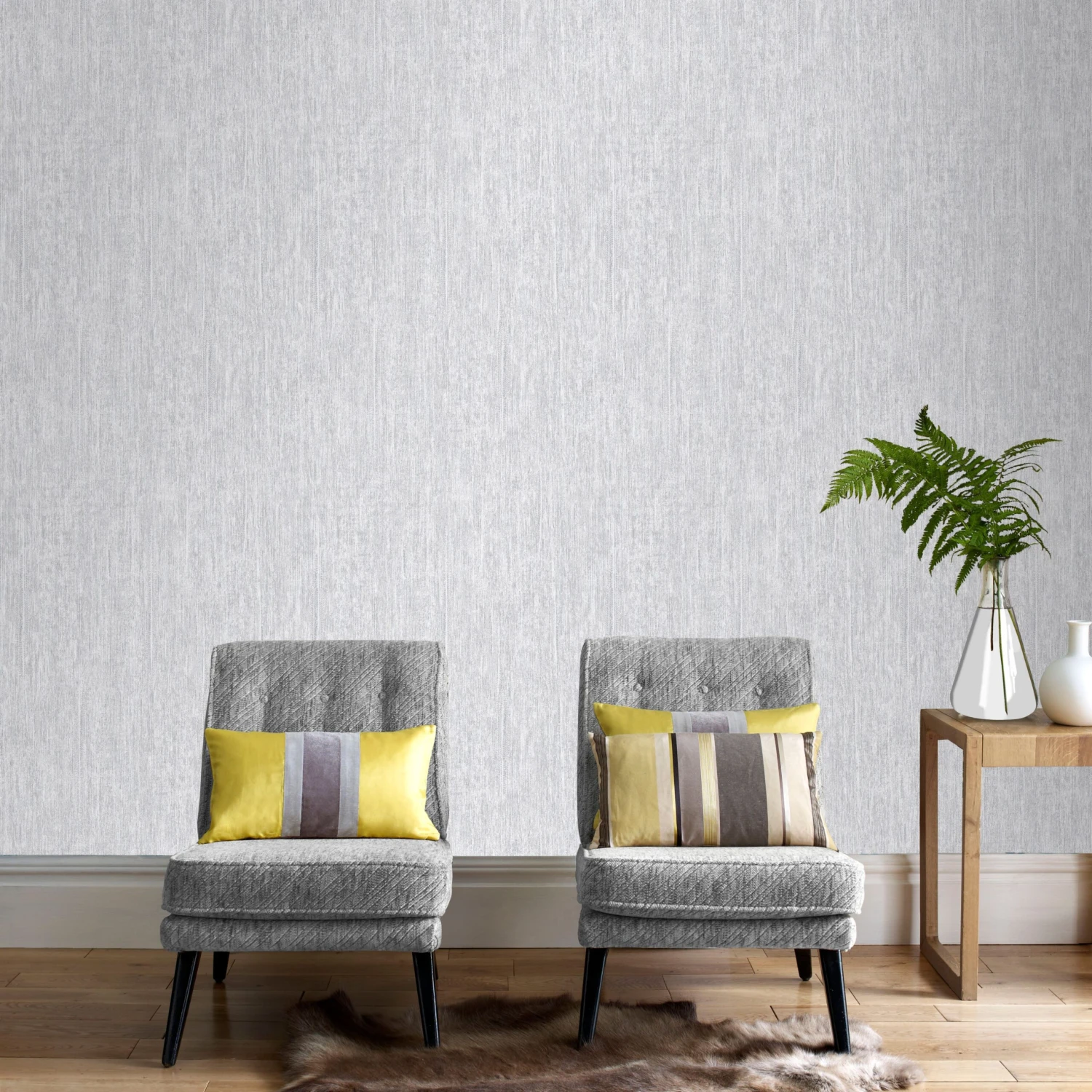 GoodHome Zoisi Silver Effect Textured Wallpaper 6 GoodHome Zoisi Silver Effect Textured Wallpaper - Image 4